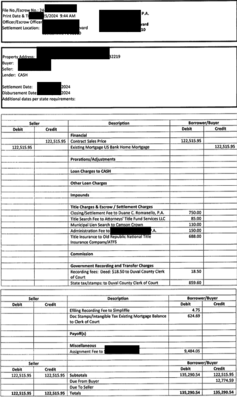 Redacted HUD - Late Payments